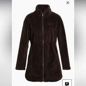 Zella Faux Shearling Longline Jacket size small